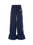 Main View - Click To Enlarge - ANGEL CHEN - Leaf embroidered flared leg unisex jogging pants