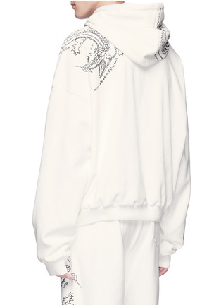  - ANGEL CHEN - Crocodile print unisex velour hoodie