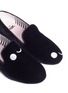 Detail View - Click To Enlarge - WINK - 'Bubblegum' asymmetric velvet kids loafers