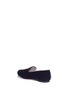 Figure View - Click To Enlarge - WINK - 'Bubblegum' asymmetric velvet kids loafers