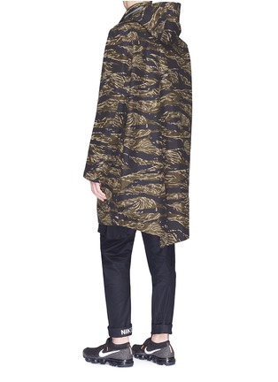 Back View - Click To Enlarge - NIKELAB - 'Essentials' detachable hood tiger camouflage print parka