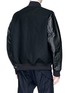 Back View - Click To Enlarge - NIKELAB - 'Essentials' cow leather sleeve bomber jacket