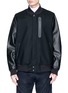 Main View - Click To Enlarge - NIKELAB - 'Essentials' cow leather sleeve bomber jacket