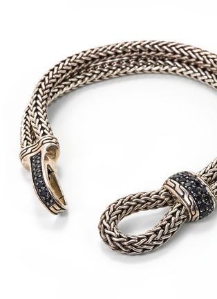 Figure View - Click To Enlarge - JOHN HARDY - Sapphire silver woven chain hook bracelet