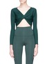 Main View - Click To Enlarge - LIVE THE PROCESS - Twist front cropped rib knit top