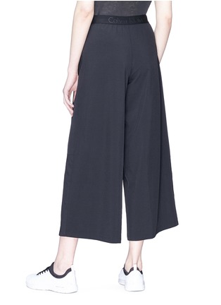 Back View - Click To Enlarge - CALVIN KLEIN PERFORMANCE - Logo waistband culottes