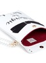 Detail View - Click To Enlarge - CECILIA MA - 'Allergic' slogan faux leather clutch
