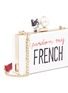  - CECILIA MA - 'Pardon' bulldog faux pearl charm acrylic box clutch