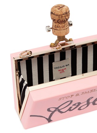Detail View - Click To Enlarge - CECILIA MA - 'Stop and Smell the Rosé' clutch