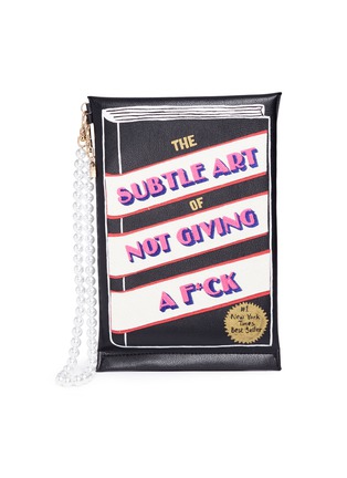Main View - Click To Enlarge - CECILIA MA - 'Subtle' slogan faux leather clutch