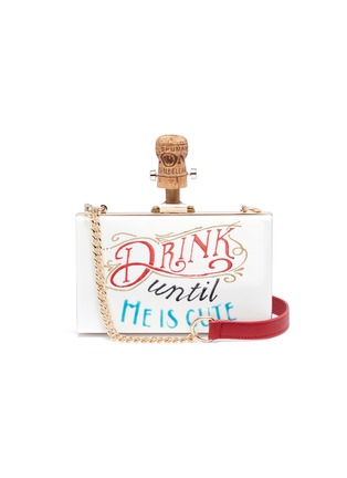 Main View - Click To Enlarge - CECILIA MA - 'Drink Until He Is Cute' acrylic box clutch