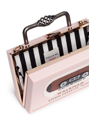 Detail View - Click To Enlarge - CECILIA MA - 'Walkman' patch acrylic box clutch