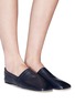 Figure View - Click To Enlarge - ACNE STUDIOS - Gathered counter leather loafers