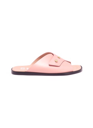 Main View - Click To Enlarge - ACNE STUDIOS - Stud leather slide sandals