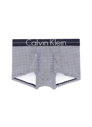 Main View - Click To Enlarge - CALVIN KLEIN UNDERWEAR - 'Focused Fit' logo stripe lightweight micro stretch boxer briefs