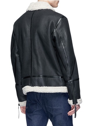 Back View - Click To Enlarge - JASON DENHAM COLLECTION - 'Sky Aviator' sheepskin leather jacket