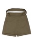 Main View - Click To Enlarge - 10455 - Belted twill apron shorts
