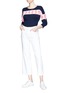 Figure View - Click To Enlarge - 10391 - Frayed diamond intarsia cashmere sweater