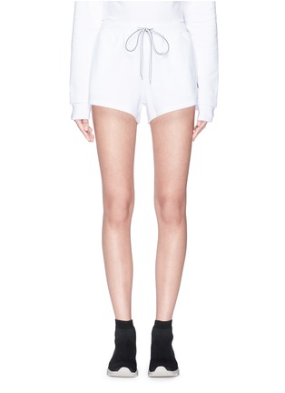 Main View - Click To Enlarge - THE UPSIDE - 'Holm' logo sash outseam sweat shorts