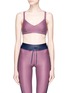 Main View - Click To Enlarge - THE UPSIDE - 'Rum and Raisin' stripe sports bra