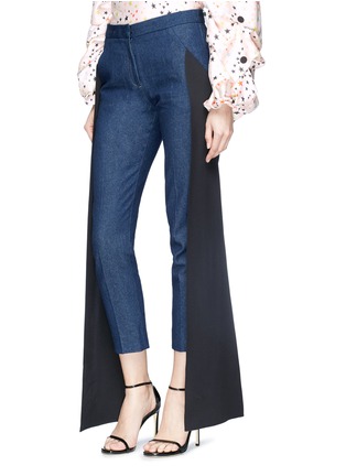 Front View - Click To Enlarge - HELLESSY - 'Mojave' sash drape cigarette jeans