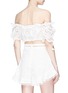 Back View - Click To Enlarge - ZIMMERMANN - 'Lumino Daisy' broderie anglaise off-shoulder cropped top