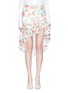 Main View - Click To Enlarge - CAROLINE CONSTAS - Asymmetric tiered ruffle floral broderie anglaise skirt