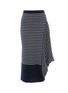 Main View - Click To Enlarge - JW ANDERSON - Asymmetric stripe drape Merino wool knit skirt