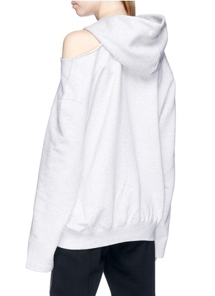 Back View - Click To Enlarge - VETEMENTS - Cutout shoulder hoodie