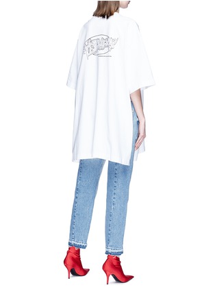 Back View - Click To Enlarge - VETEMENTS - Logo print oversized unisex T-shirt