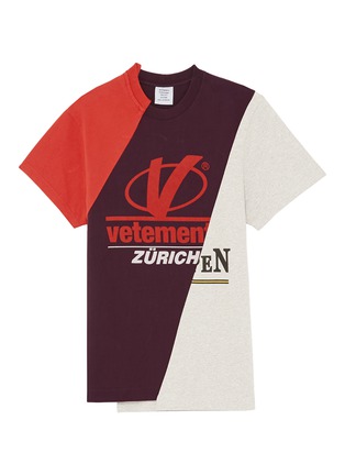 Main View - Click To Enlarge - VETEMENTS - Logo print patchwork T-shirt