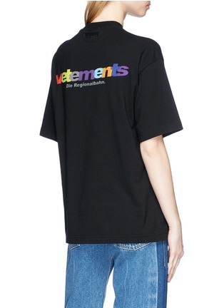 Back View - Click To Enlarge - VETEMENTS - Logo print T-shirt