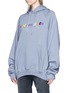 Front View - Click To Enlarge - VETEMENTS - Logo print oversized hoodie