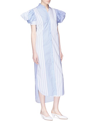 Detail View - Click To Enlarge - SILVIA TCHERASSI - 'Soragna' bubble sleeve peplum waist shirt dress