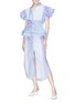 Figure View - Click To Enlarge - SILVIA TCHERASSI - 'Soragna' bubble sleeve peplum waist shirt dress