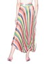 Back View - Click To Enlarge - ALICE & OLIVIA - 'Katz' sunburst pleated stripe maxi skirt