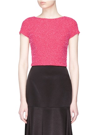 Main View - Click To Enlarge - ALICE & OLIVIA - 'Kelli' embellished cropped top