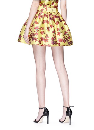 Back View - Click To Enlarge - ALICE & OLIVIA - 'Fizer' box pleat floral jacquard skirt