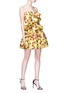 Figure View - Click To Enlarge - ALICE & OLIVIA - 'Fizer' box pleat floral jacquard skirt