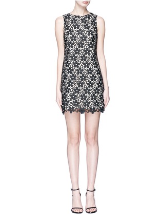 Main View - Click To Enlarge - ALICE & OLIVIA - 'Clyde' floral guipure lace shift dress