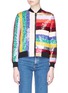 Main View - Click To Enlarge - ALICE & OLIVIA - 'Lonnie' slogan stripe sequinned bomber jacket