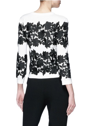 Back View - Click To Enlarge - ALICE & OLIVIA - 'Ruthy' floral lace panel cardigan