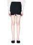 Main View - Click To Enlarge - ALICE & OLIVIA - 'Lani' ruffle trim mock wrap mini skirt