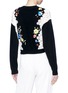 Back View - Click To Enlarge - ALICE & OLIVIA - 'Leena' floral embroidered panel cardigan