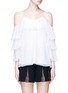 Main View - Click To Enlarge - ALICE & OLIVIA - 'Marylee' ruffle off-shoulder silk crepe blouse