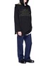Figure View - Click To Enlarge - JUUN.J - 'Contract' slogan embroidered layered hoodie