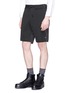 Front View - Click To Enlarge - JUUN.J - Patchwork zip outseam shorts