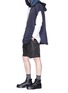 Figure View - Click To Enlarge - JUUN.J - Patchwork zip outseam shorts