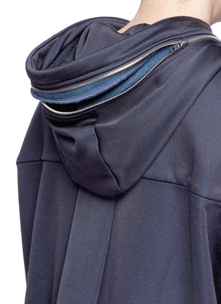 Detail View - Click To Enlarge - JUUN.J - Zip bat sleeve hoodie