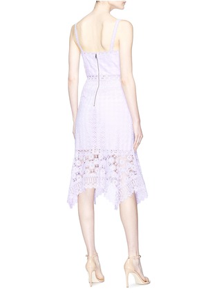 Figure View - Click To Enlarge - ALICE & OLIVIA - 'Tamika' cutout floral guipure lace handkerchief dress